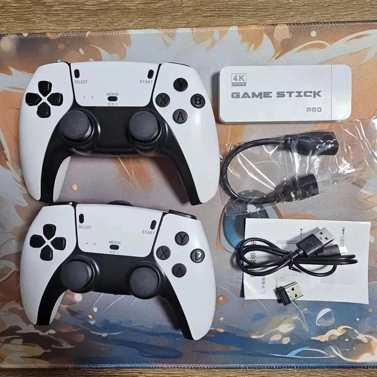 4K HD 64G Video Game Console: M15 Game Stick with 40000+ Classic Arcade Games, Dual Wireless Gamepads Two-Player TV System