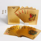 Brand New 54-piece Black and Gold Plastic Playing Card Foil Poker Set Magic Tool Party Tabletop Game