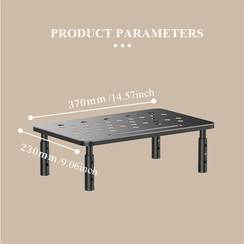 Adjustable Computer Monitor Stand Elevated view angle Computer Monitor Holder Stress Relief Desktop Creative Storage Rack Office