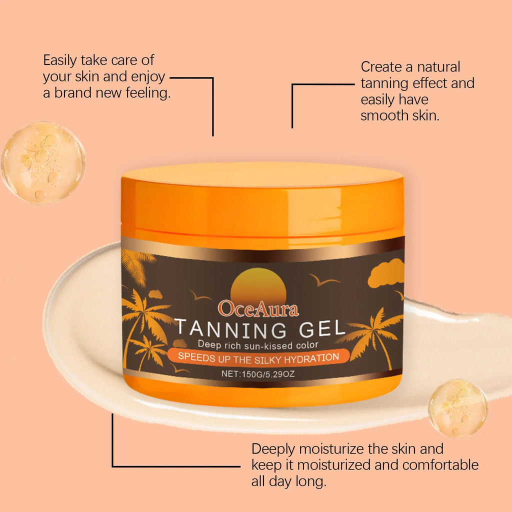 Body Tanning Gel Hydrating Lasting Natural Bronzing Soothe Drying Even Skin Tone Accelerate Dark Skin Sun Tanning Body Cream