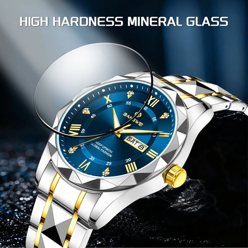 BANGWEI Elegant Luxury Quartz Woman Watch Fashion Classic Simple Stainless Clocks Auto Date Waterproof Diamond Ladies Wristwatch