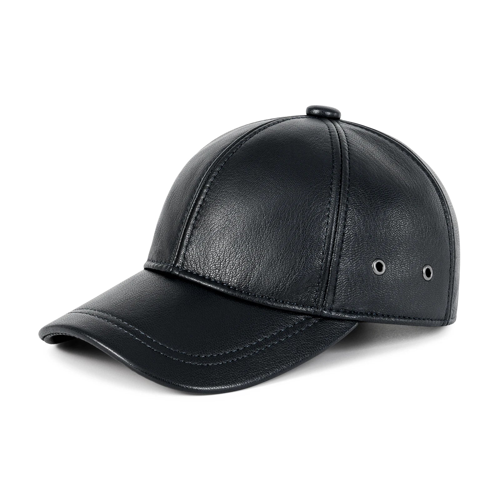 FEINION Men's Adjustable Baseball Cap Winter Driving Hunting Fishing Hat Genuine Leather Ivy Fashion Beret Flat Cap. Main image