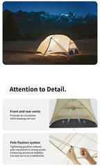 Naturehike Mongar UL 2 Tent 2 Person Backpacking Tent 20D Ultralight Travel Tent Waterproof Hiking Survival Outdoor Camping Tent