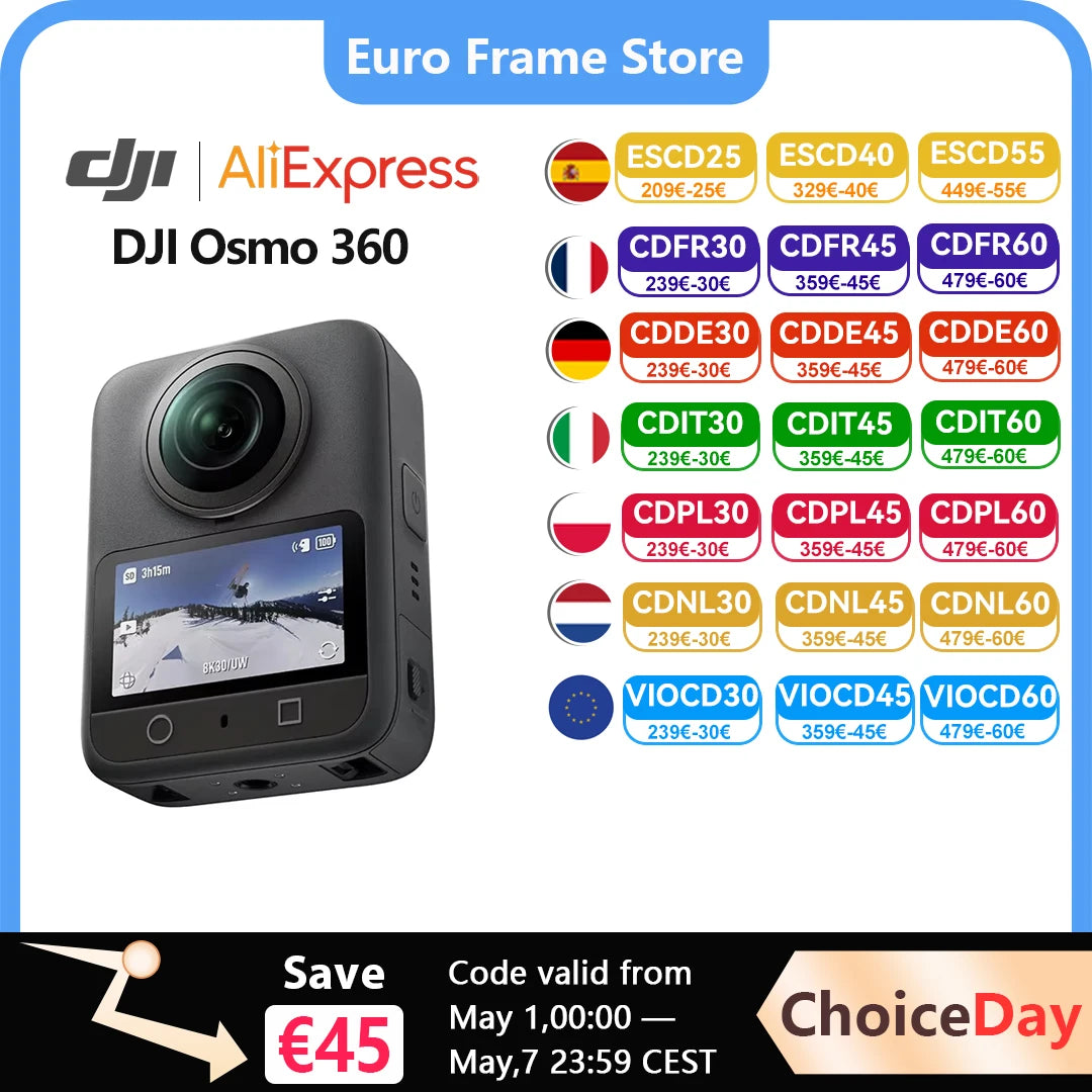 DJI اوسمو 360 اسٹینڈرڈ بنڈل 360 کیمرہ 1 انچ ° امیجنگ ° ویڈیو 8K نیٹیو میں ° تصویر 120MP میں DJI اوسمو 360 Main image