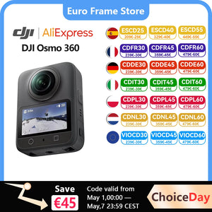 DJI اوسمو 360 اسٹینڈرڈ بنڈل 360 کیمرہ 1 انچ ° امیجنگ ° ویڈیو 8K نیٹیو میں ° تصویر 120MP میں DJI اوسمو 360