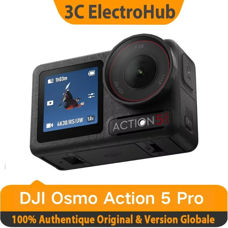 DJI Osmo ایکشن 5 پرو کیمرہ 1/1.3″ سینسر، 4 گھنٹے کی طویل بیٹری لائف، 4K/120fps ویڈیو کیمرہ Main image
