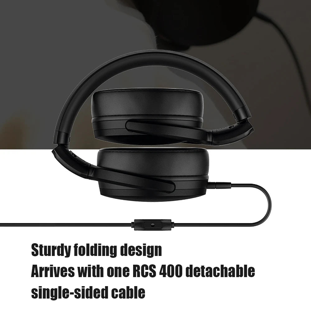 Sennheiser HD 400S Wired Headphones Over Ear HiFi Stereo Bass Noise Isolating Headset with Mic for Smartphone PC Laptop Music