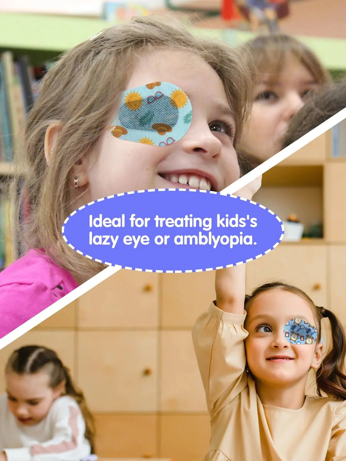 30Pcs Hot New Amblyopia Eye Patch Adhesive Eye Patches Medical Sterile Eye Pad Protect Eyesight for Kids Girls Boys Vision Care