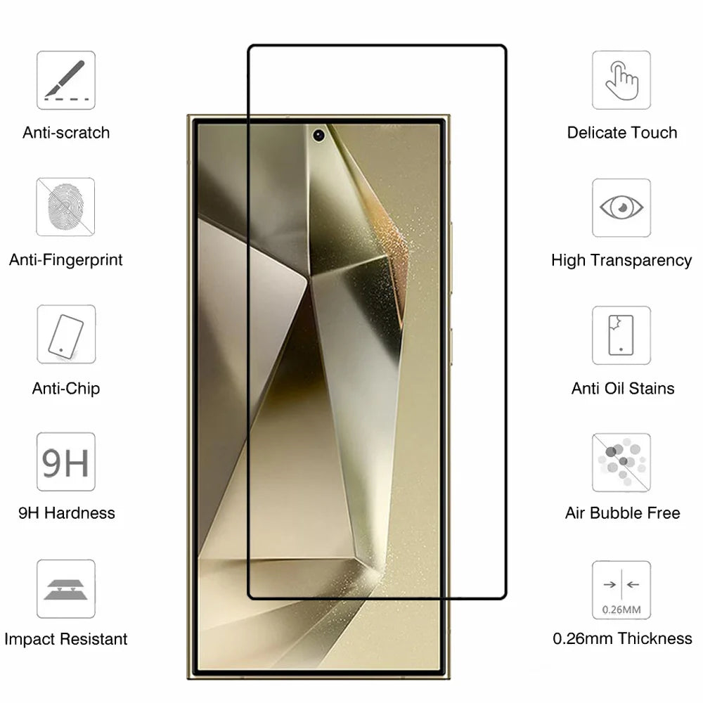 Tempered Glass For Samsung Galaxy S26 S25 S24 Ultra Screen Protector A17 A27 A37 A57 A56 A36 A26 A16 A55 A54 A53 A35 Film Secondary image