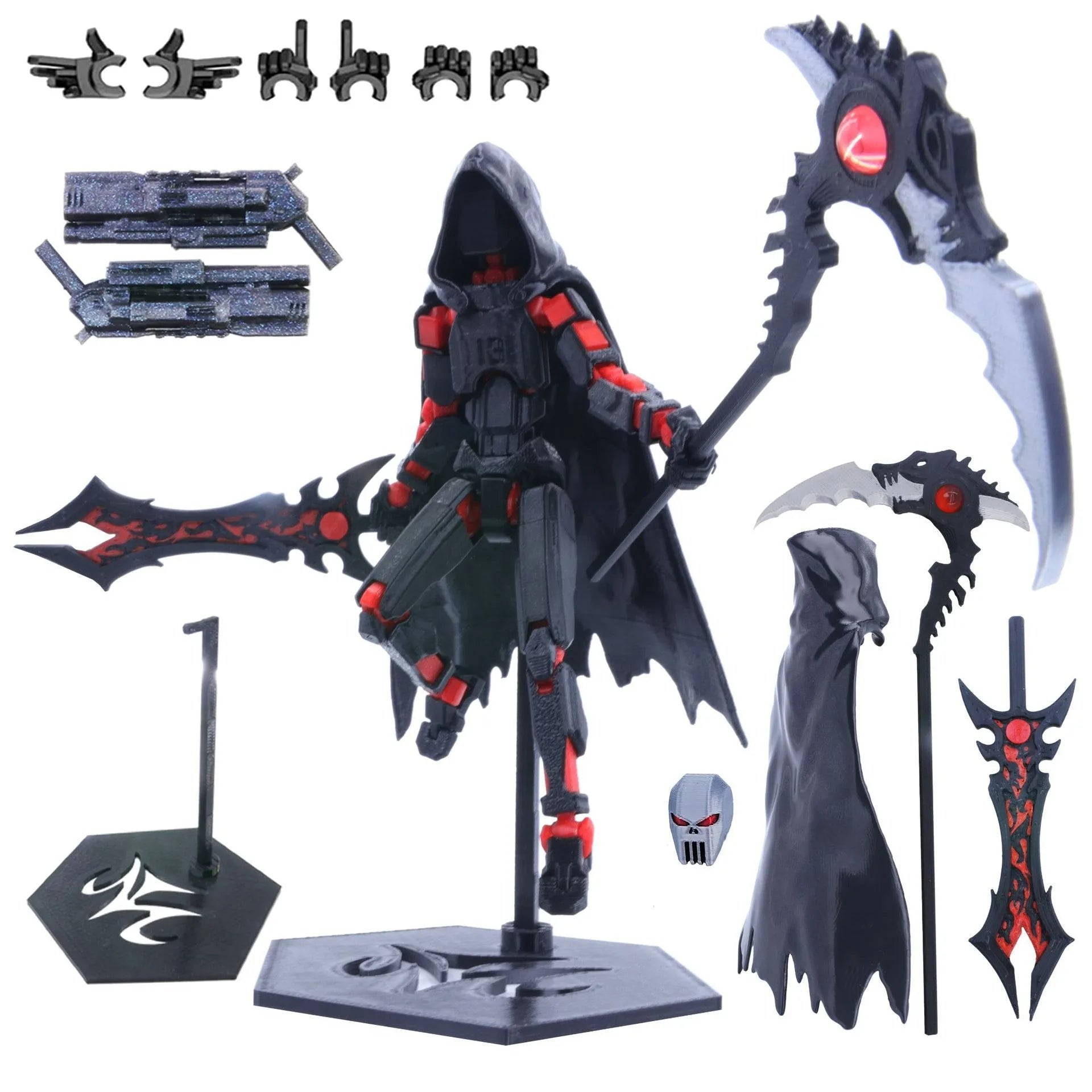 T13 Action Figure 3D Printed Multi-Jointed Movable Titan 13 Lucky Dummy Nova Robot Action Figure Desktop Assembly Completed Gift
