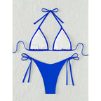 7 Colors Halter Brazilian Bikini Women Swimwear Female Swimsuit Two-pieces Bikini set Padded Bather Bathing Suit Swim Lady V3536