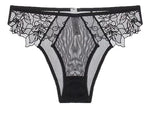 BANERDANNI Pure Desire Victoria French Lace Embroidered Lingerie Women's Thin Cup Triangle Cup Bra Set Comfortable No Underwire