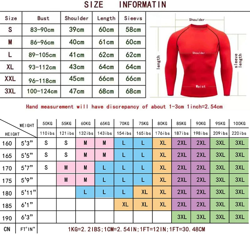 Men Compression Shirt Short Long Sleeve Quick Dry | All Season Workout Top for Gym Running Fitness UV Protection