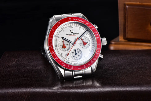 New PAGANI DESIGN Moon Men Watch Retro Luxury Quartz Watches For Men Stainless steel Sport waterproof Chronograph Man+With BOX