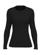 Women's Solid Color Crew Neck Fitted Long Sleeve Everyday Fitness T-Shirt