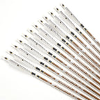6/12/24pcs 32Inch Archery 100%Pure Carbon Arrows ID 6.2mm Wooden Shaft with 5'' Natural Feathers for Hunting Shooting