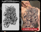 Magic Juice Ink Waterproof Tattoo Stickers Full Back Large Size Herbal Juice Temporary Tattoos Men Body Art Dragon Tiger
