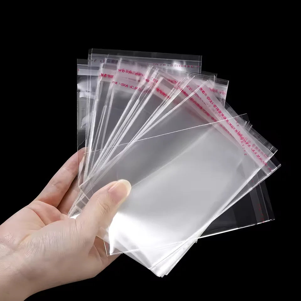 100PCS Opp Self-adhesive Transparent Plastic Bag Clothing Jewelry Packaging Self adhesive Biscuit Candy Packaging Cellophane Bag Secondary image