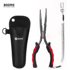 Booms Fishing F03 Fisherman's Fishing Pliers 23cm Long Nose Hook Remover Tool Stainless Steel Line Cutter Scissors Fishing Tongs
