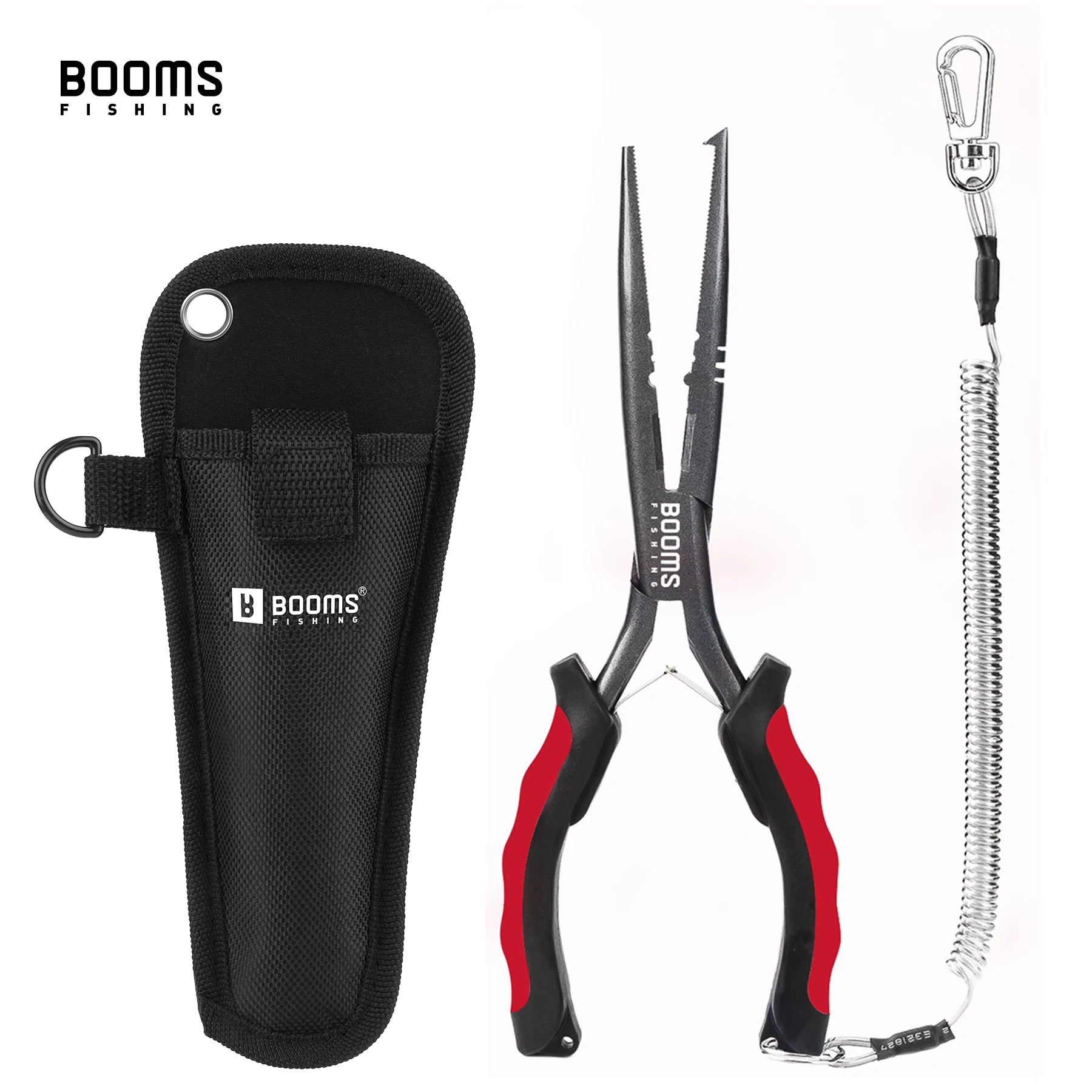 Booms Fishing F03 Fisherman's Fishing Pliers 23cm Long Nose Hook Remover Tool Stainless Steel Line Cutter Scissors Fishing Tongs