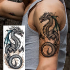 1 Sheet Cobra Snake Dragon Scorpion Temporary Tattoos For Men Women Waterproof Long Lasting Lion Tiger Wolf Fake Tattoo Stickers