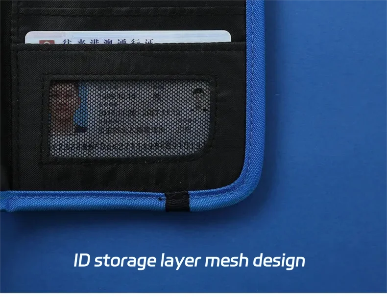 RFID Travel Wallet Passport Holder Credit Card Organizer Zipper Pouch Document Organizer Anti Theft Travel Accessories