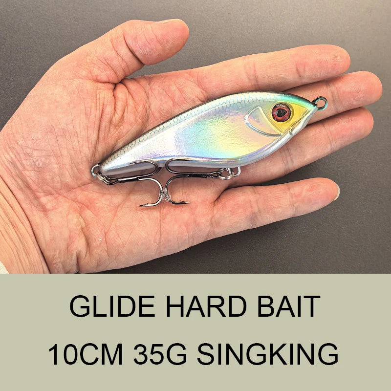 JERKBAIT SWIM GLIDE HARD BAIT 10cm 35g Sinking Fishing Lure Long Casting Hard Artificial Bait For Pike LW125