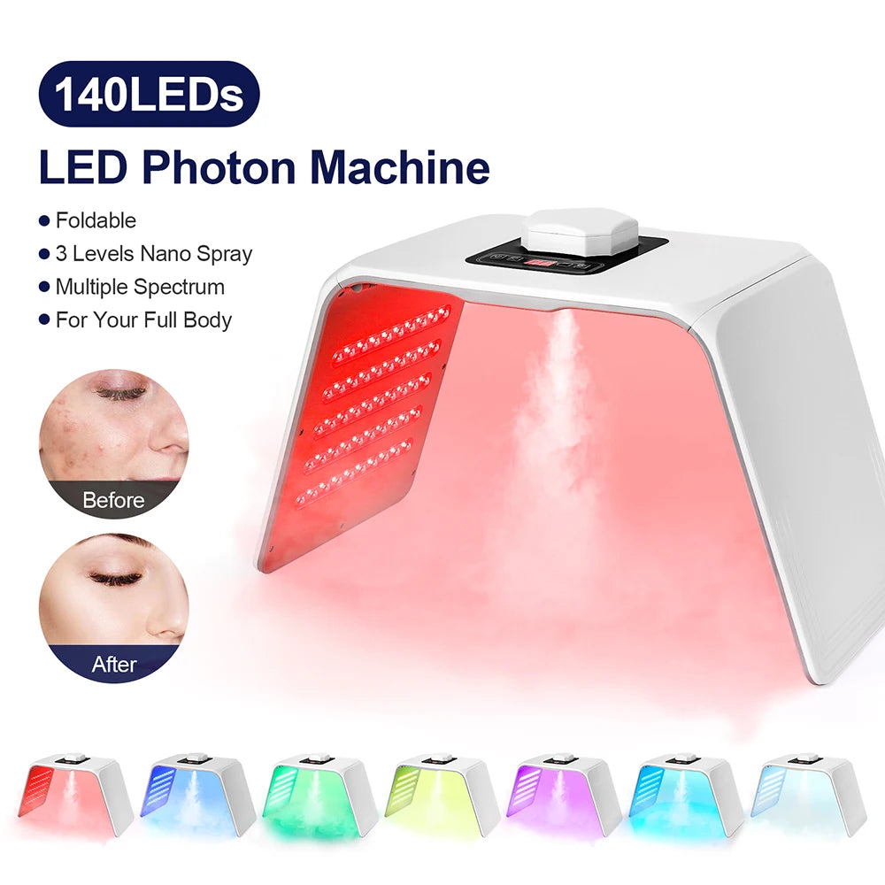 7 Colors LED Photon Beauty Mask Skin Moisturizing Nano Spray Face&Body SPA Skin Care LED Face Mask