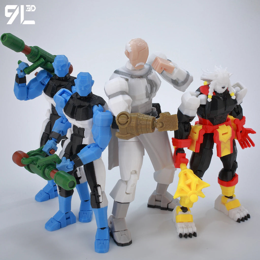 9L3D Superhero Team Invincible Boy Heroes Action Figure Lucky13 Dummy13 Multi-Colored T13 Multi-Jointed Collectible Toys Titan13