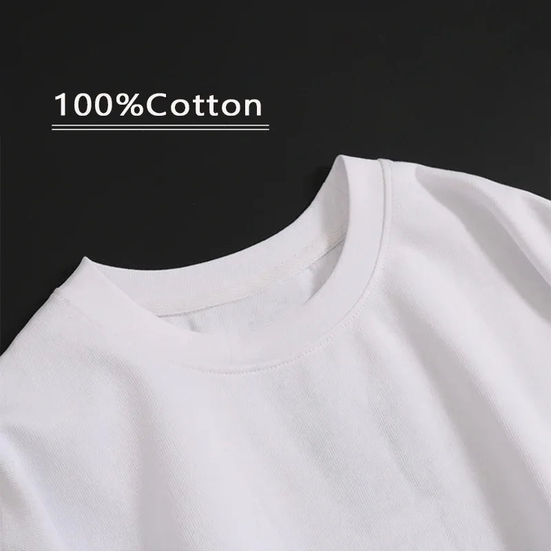 High-Quality White Arch-Print ShortSleeve T-Shirt Casual Round Neck Tee Summer Graphic Pattern Loose Fit Style For Men And Women
