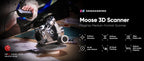 3DMakerpro Moose 3D Scanner, 0.03mm Accuracy, 0.07mm Resolution, Blue LED Light Source, Al Visual Tracking, 24-bit Color Camera