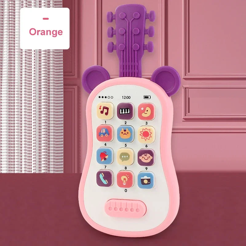 Baby Early Education Toys Guitar phone Sound Toys Kid Multi functional Music Phones Analog Phones story machine for Children