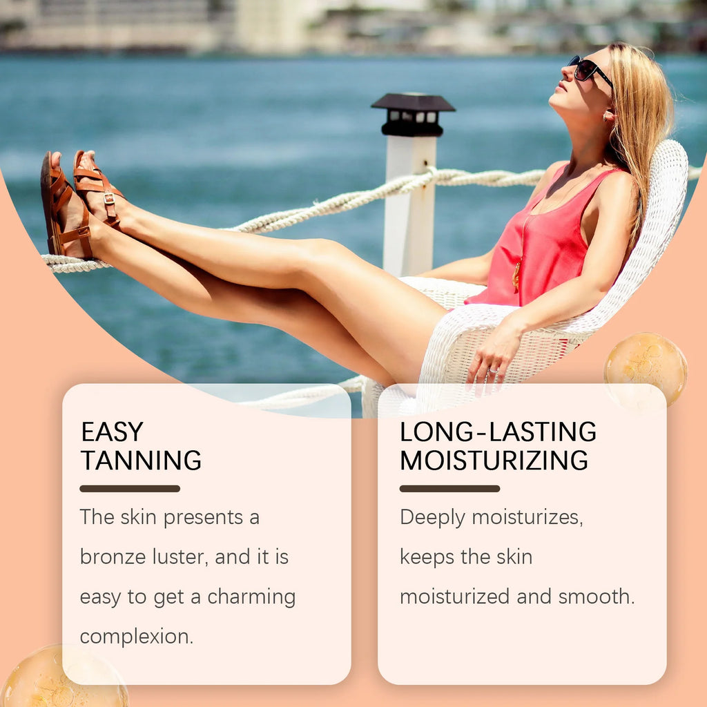 Body Tanning Gel Hydrating Lasting Natural Bronzing Soothe Drying Even Skin Tone Accelerate Dark Skin Sun Tanning Body Cream