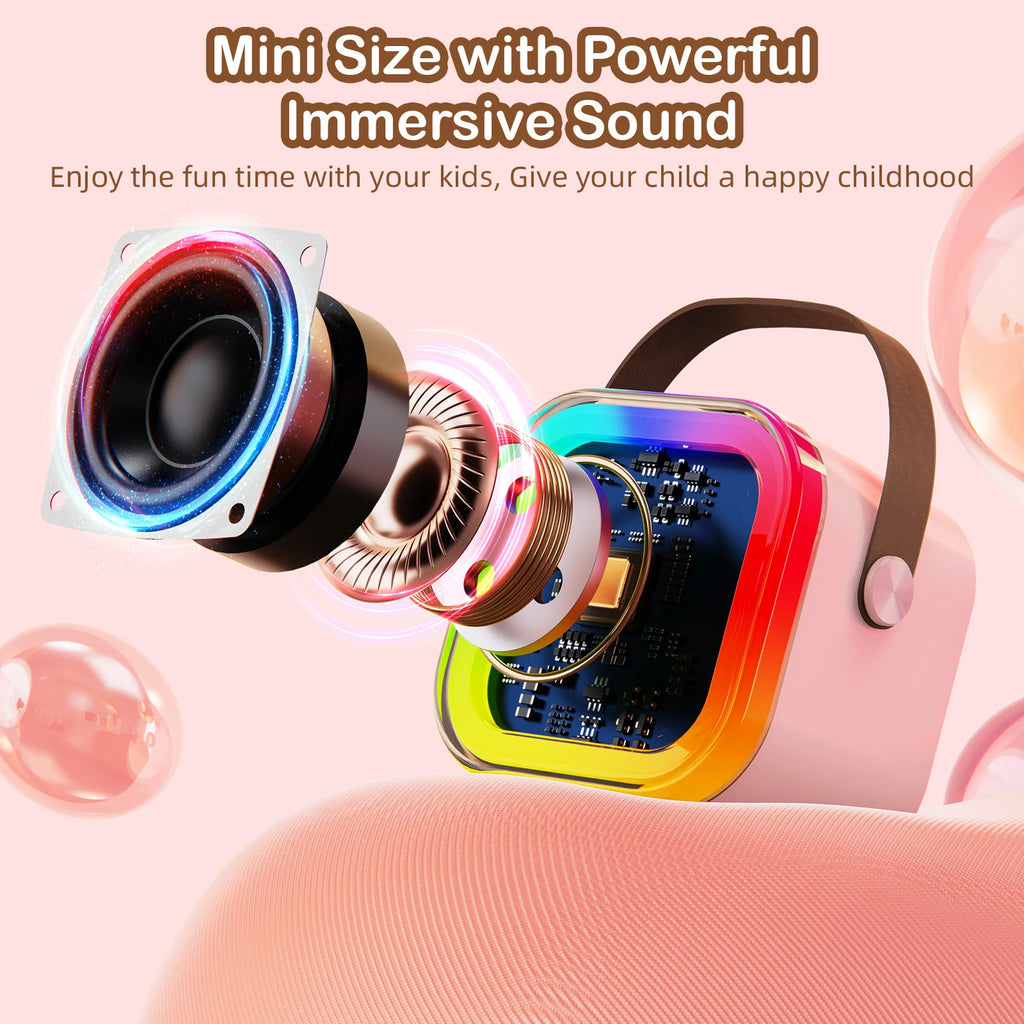 Enjoy the Party-Portable 2pieces Bluetooth Karaoke Machine with 5.3PA Speaker System,Wireless Microphones for Home Entertainment