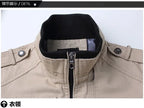 2023 new Pilot Bomber Jacket Coats Mens Cotton Cargo Jackets With Zipper Pockets Retro Casual Work Jacket Male Clothing Outwear