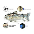 Automatic Swimbait Electric Robotic Fishing Lure 4-Segement Auto Multi Jointed Bait USB Rechargeable Wobbler Pesca Accessories