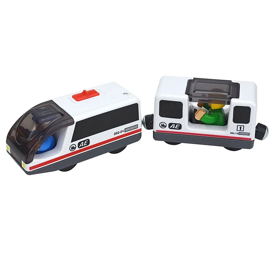 Locomotive Magnetic Car Electric Train Toys Fit All Brand Biro Wooden Diecast Slot Train Track Railway Educational Toys For Kids