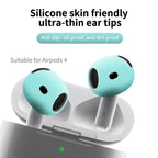 3 Pair Silicone Eartips For Apple AirPods 4 Replacement Ultra Thin Rubber Earbuds Ear Tips For Airpod 4 Anti-Slip Earphone Cover