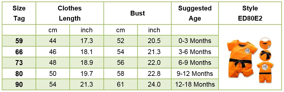 Anime Clothes Baby Vegeta Rompers Newborn Kuririn Roshi Training Outfit Infant Kids Halloween Cartoon Cosplay Costume Jumpsuit