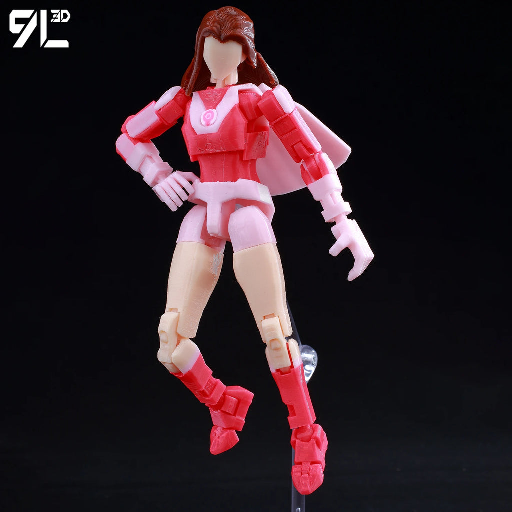 9L3D Superhero Team Invincible Boy Heroes Action Figure Lucky13 Dummy13 Multi-Colored T13 Multi-Jointed Collectible Toys Titan13