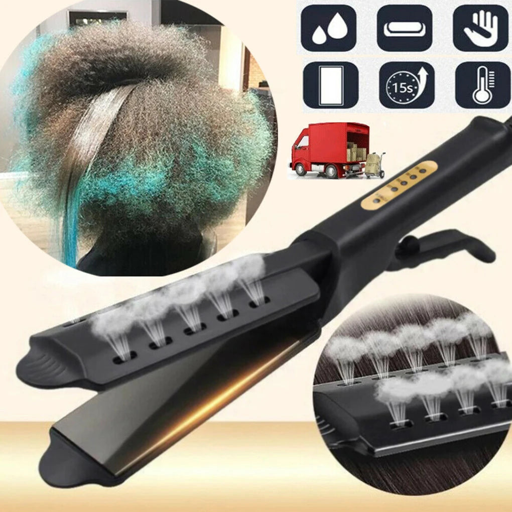 Hair Straightener Four-gear Temperature Adjustment Ceramic Tourmaline Ionic Flat Iron Hair Straightener For Women Widen Panel Main image