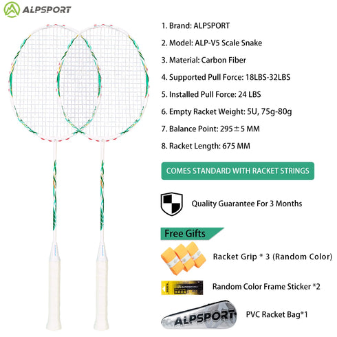 ALP ZJ2.0 Pro 4U 85g 100% Carbon Fiber + Titanium Alloy Badminton Racket Ultra-light Sports Equipment Racket Badminton Training
