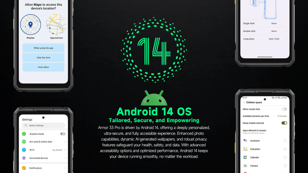 Ulefone Armor 33 Pro 5G Rugged Phone 25500 mAh 512GB ROM 120Hz 6.59”3.4" Rear Screen NFC Android Smartphone