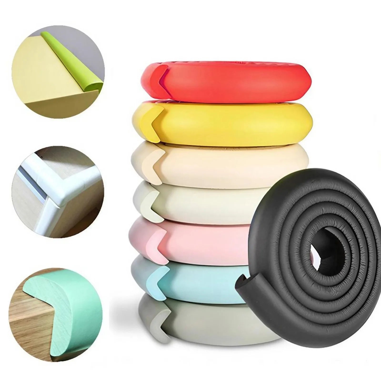 207cm Child Safety Bumper Strip, L-Shaped Thickened Protection, Safeguarding Baby's Well-being Main image
