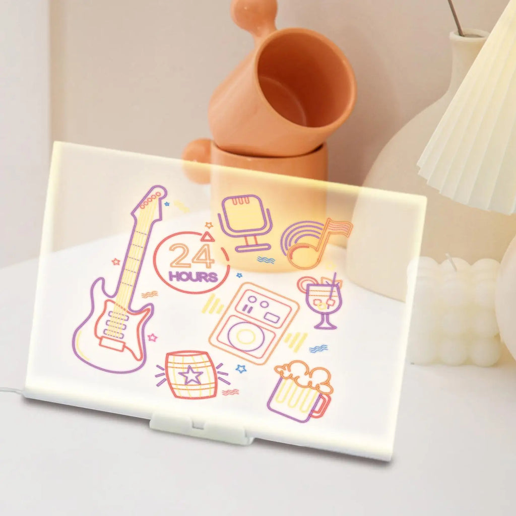 LED Drawing Board Toddler Painting Board Educational Toddler Writing Supplies Portable Drawing Tool for School Home Travel