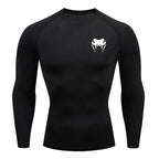 Men Compression Shirt Short Long Sleeve Quick Dry | All Season Workout Top for Gym Running Fitness UV Protection