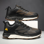 HIKEUP Outdoor Men's Sneakers Women Breathable Trail Running Shoes Hiking Shoes Trail Male Comfort Trekking Running Sneakers