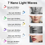 7 Colors PDT Photon Light Therapy LED Face Mask, 287 LEDs Skin Care Light Machine Facial Rejuvenation Salon Spa Beauty Equipment