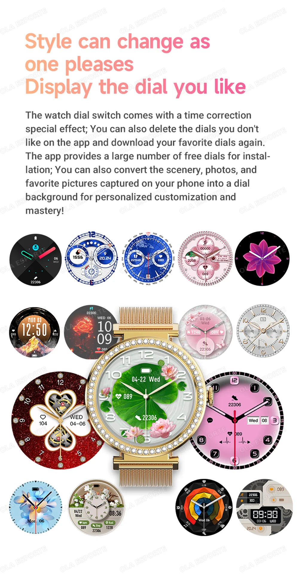 Fashion Zircon Smart Watch 1.46" AMOLED Screen 5.4 Bluetooth Call Heart Rate Temperature Monitoring Women Smartwatch Pedometer