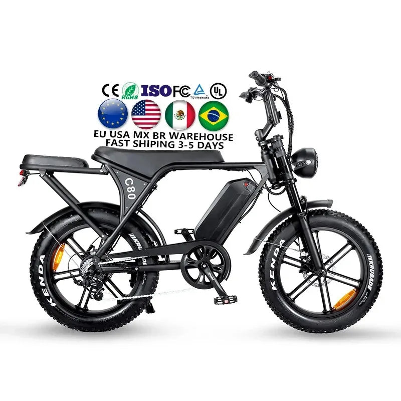 High-looking electric motorcycle, 750W motor, 48V 15AH battery, can be used for transportation and off-road electric bicycles